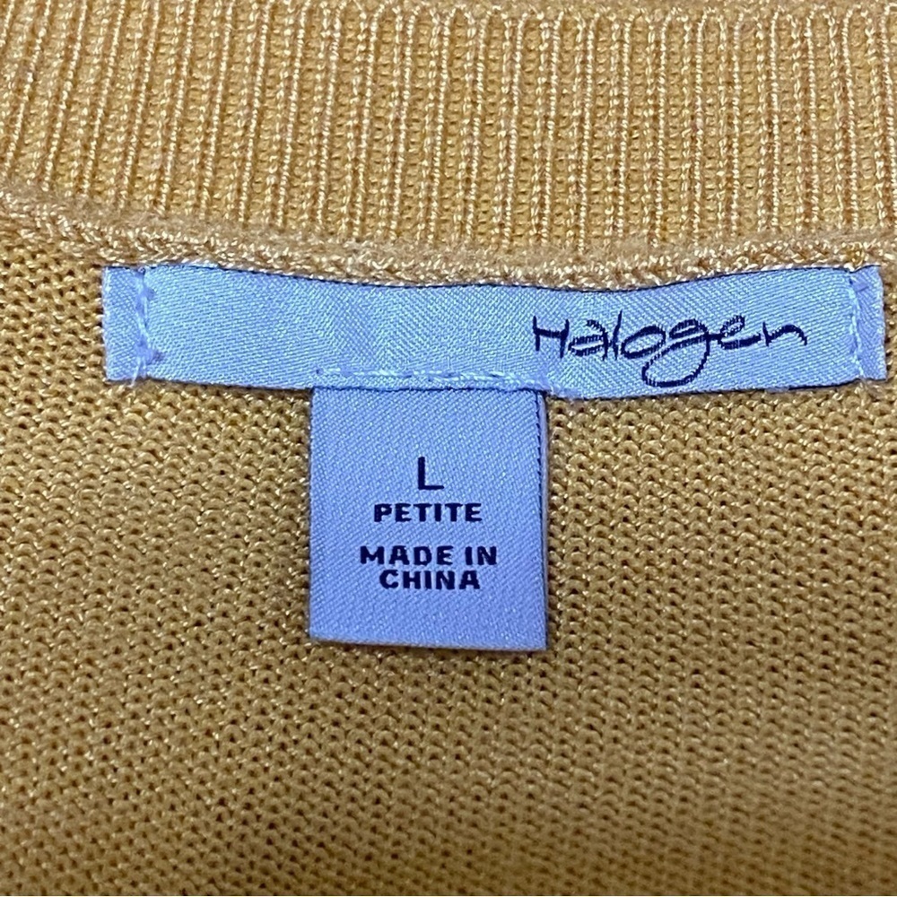 Halogen Yellow Button Front Cardigan Sweater Peti… - image 5